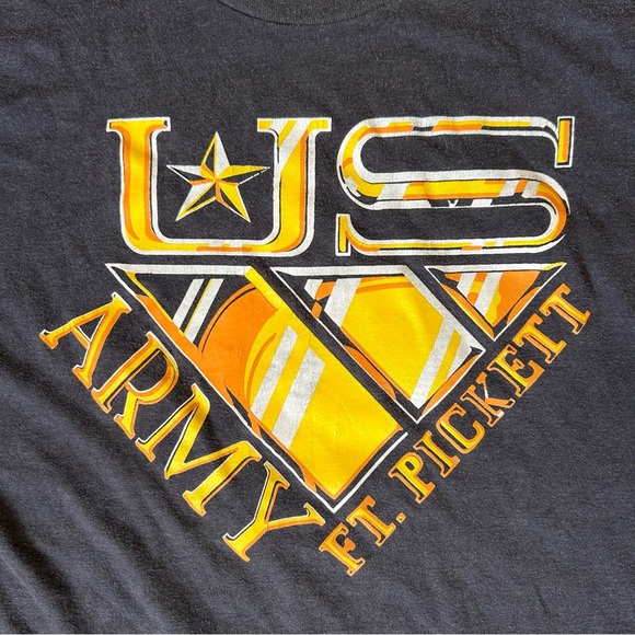 Vintage 80s U.S. Army T-Shirt Single Stitch Made in USA - Picture 4 of 6
